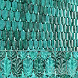 Plumage Feather Mosaic Tiles 3D Models 3DSKY 