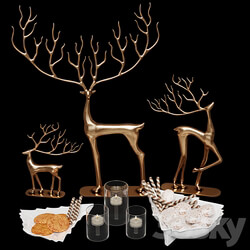 Set with deer 3D Models 3DSKY 