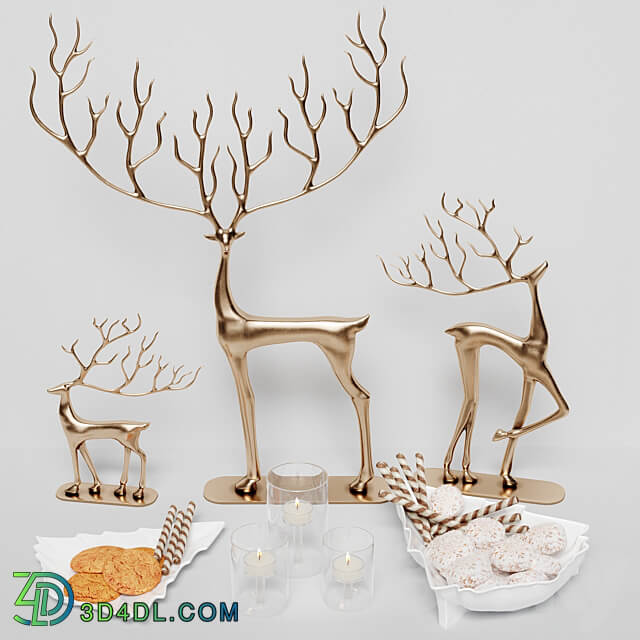 Set with deer 3D Models 3DSKY