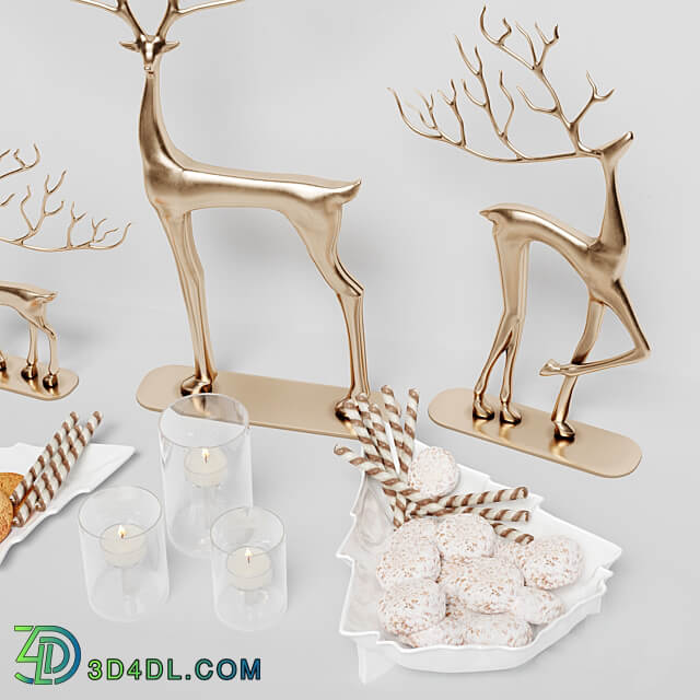 Set with deer 3D Models 3DSKY