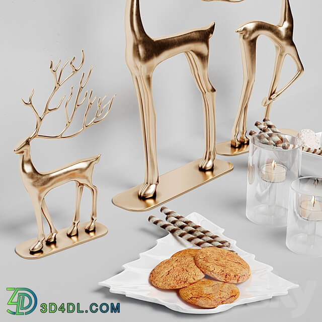 Set with deer 3D Models 3DSKY