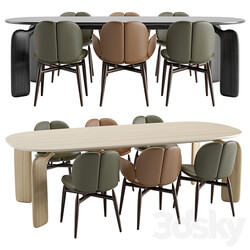 Roche Bobois PULP table chairs wooden Table Chair 3D Models 3DSKY 