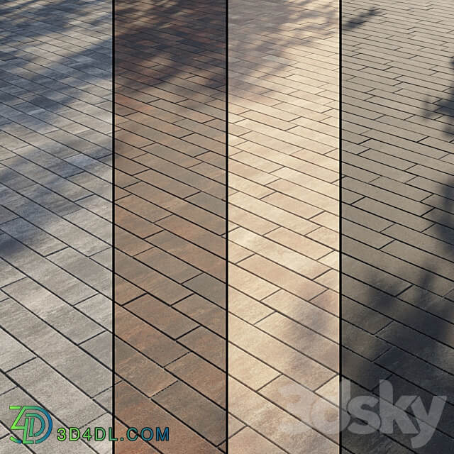 Paving Type 2 Set 8 3D Models