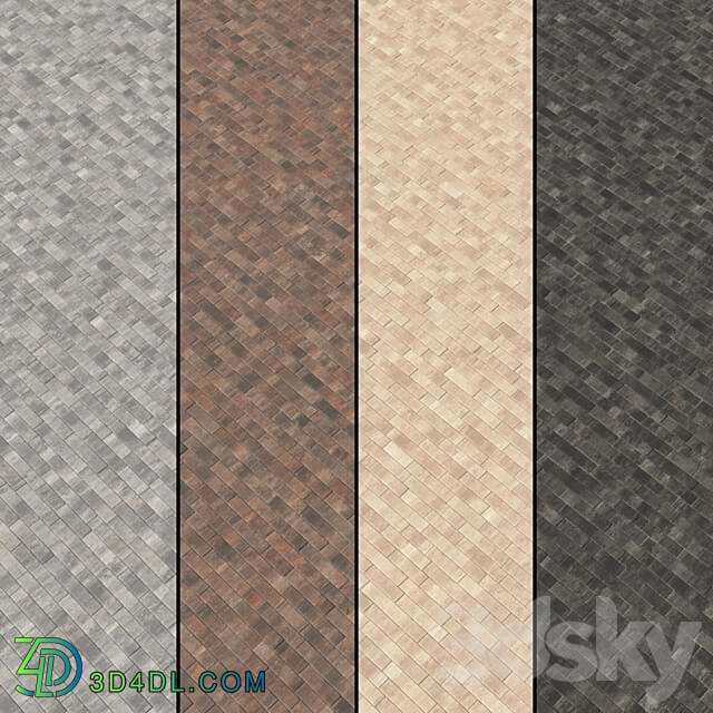 Paving Type 2 Set 8 3D Models