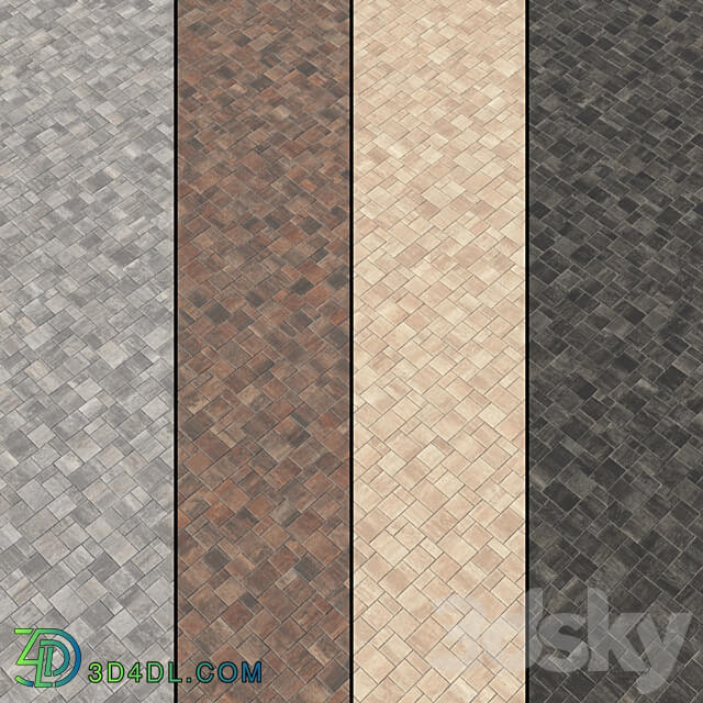 Paving Type 2 Set 11 3D Models