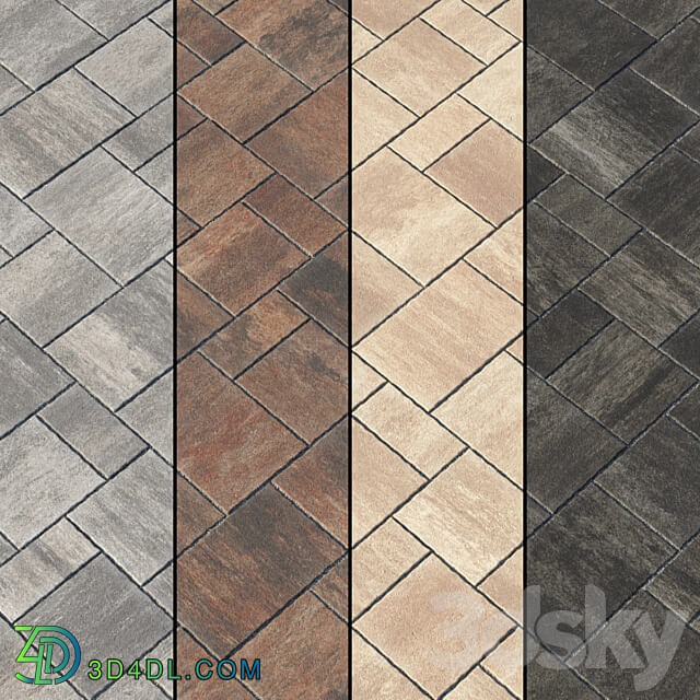 Paving Type 2 Set 11 3D Models