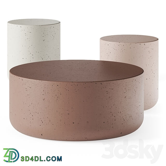 Cimento Zitella Coffee Tables 3D Models 3DSKY