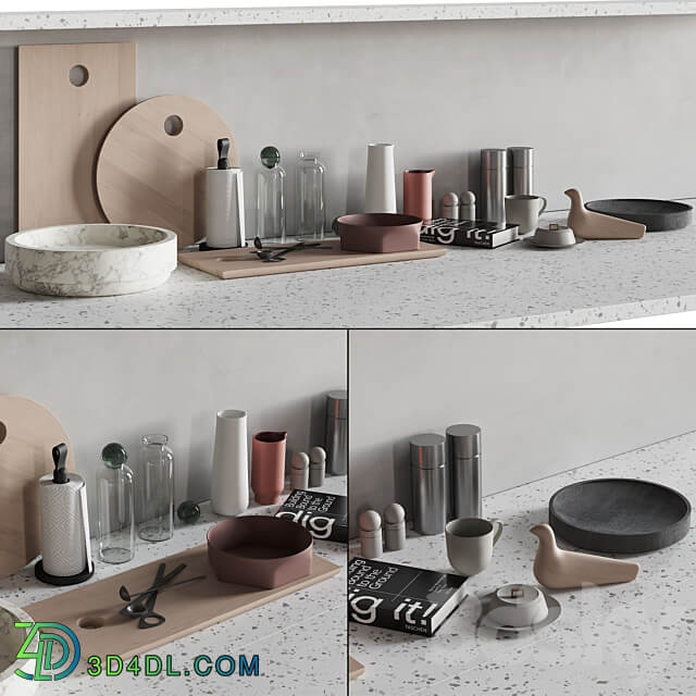 066 Kitchen Decor Set Accessories 01 3D Models 3DSKY