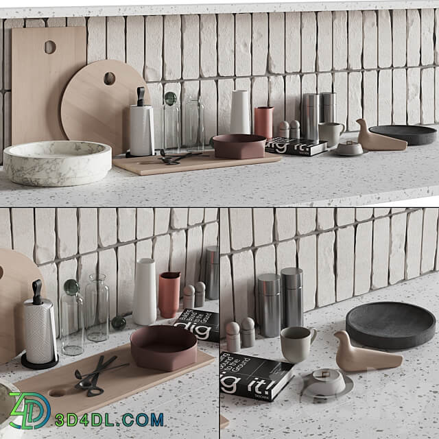 066 Kitchen Decor Set Accessories 01 3D Models 3DSKY