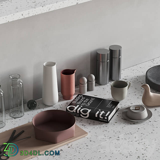 066 Kitchen Decor Set Accessories 01 3D Models 3DSKY