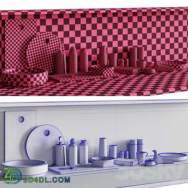 066 Kitchen Decor Set Accessories 01 3D Models 3DSKY