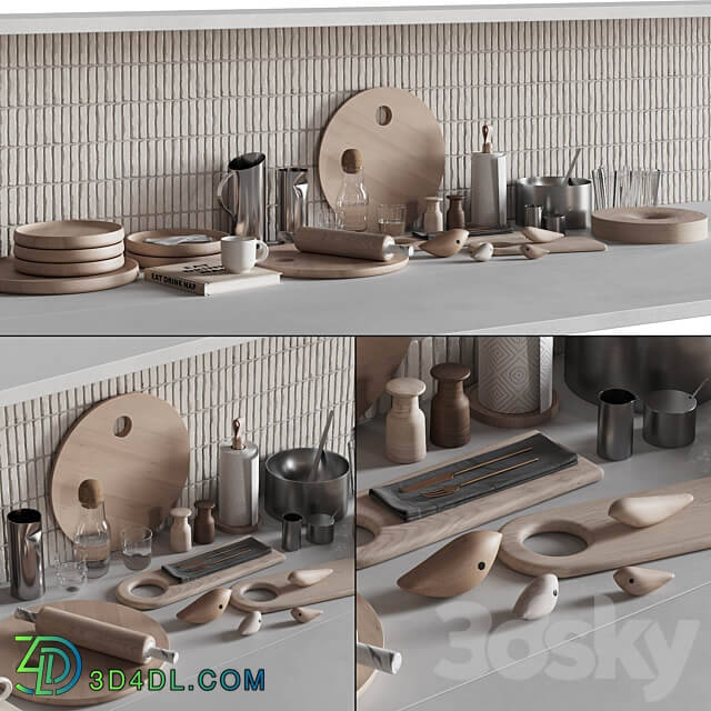 067 Kitchen Decor Set Accessories 02 3D Models 3DSKY