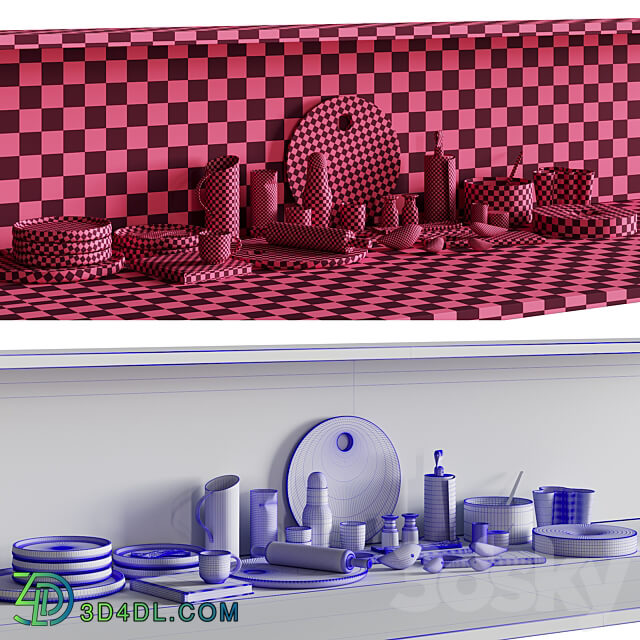 067 Kitchen Decor Set Accessories 02 3D Models 3DSKY