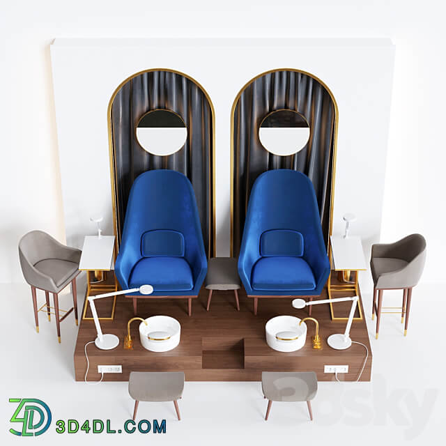 Podium for Pedicure and Manicure Set 1 3D Models 3DSKY