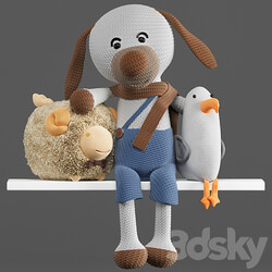 Toys dolls dog sheep Seagull 3D Models 3DSKY 