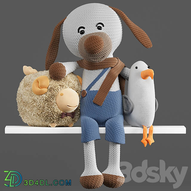 Toys dolls dog sheep Seagull 3D Models 3DSKY