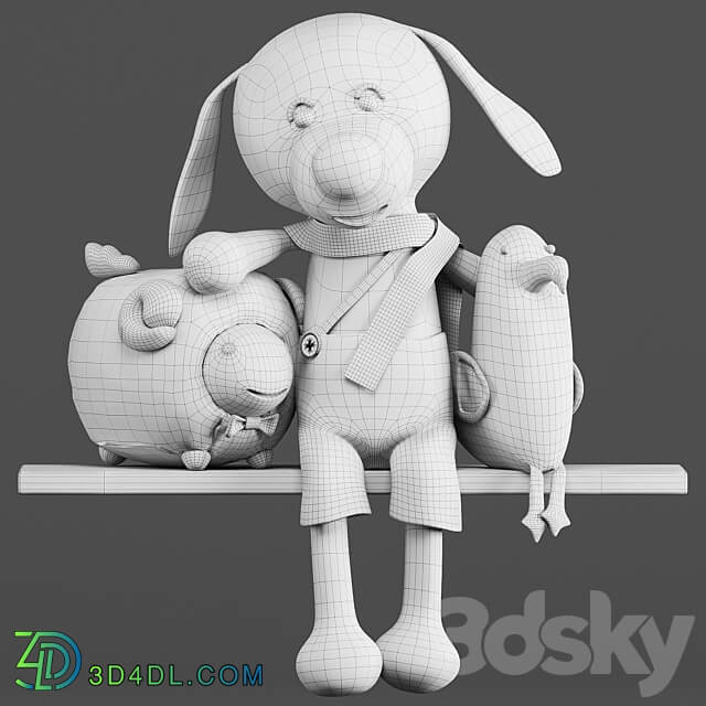 Toys dolls dog sheep Seagull 3D Models 3DSKY