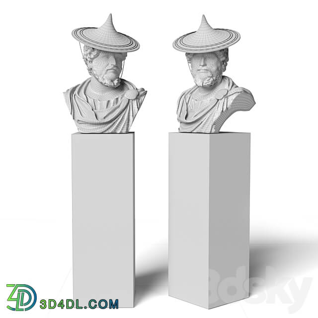 Septimius bust with hat 3D Models 3DSKY