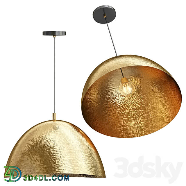 Hammered metal pendant Pendant light 3D Models 3DSKY