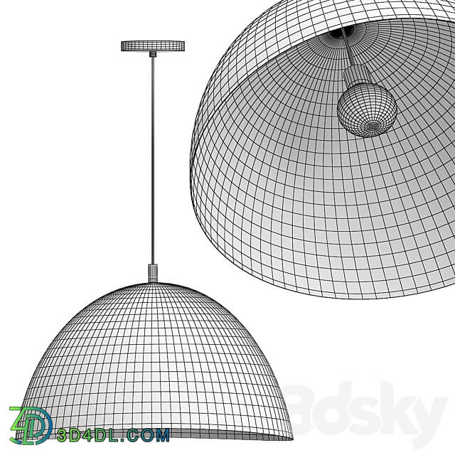 Hammered metal pendant Pendant light 3D Models 3DSKY