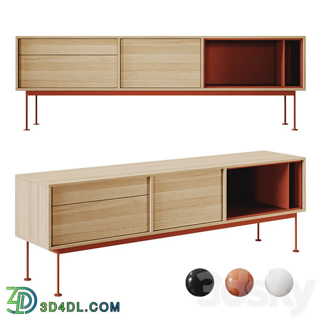 TEULAT Yoko TV Bench Sideboard Chest of drawer 3D Models 3DSKY