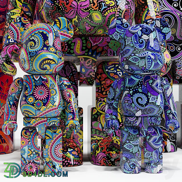 Bearbrick Psychedelic Paisley 3D Models 3DSKY