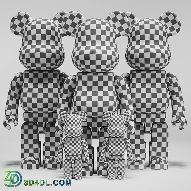 Bearbrick Psychedelic Paisley 3D Models 3DSKY