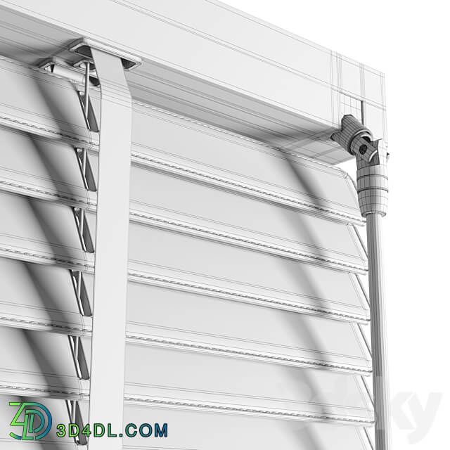 Leather blinds 120 cm 3D Models 3DSKY