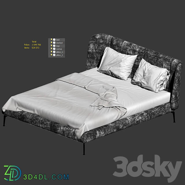 Bed Ikea TUFJORD Bed 3D Models 3DSKY