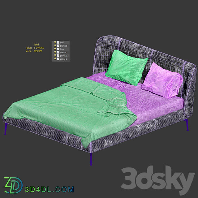 Bed Ikea TUFJORD Bed 3D Models 3DSKY