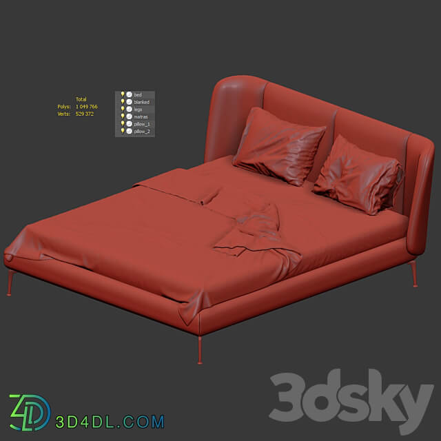 Bed Ikea TUFJORD Bed 3D Models 3DSKY