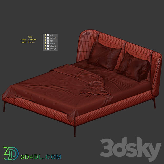 Bed Ikea TUFJORD Bed 3D Models 3DSKY