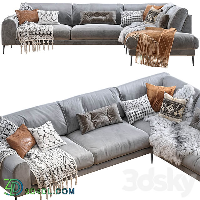 Joy sectional sofa 3D Models 3DSKY