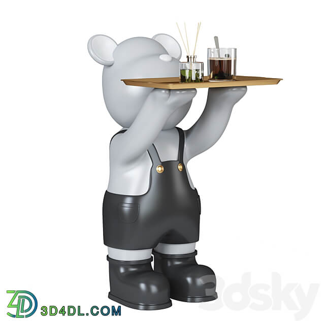 bear Sculpture tray 3D Models 3DSKY