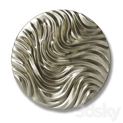 Round Wall panel Wave Circle wall panel 3D Models 