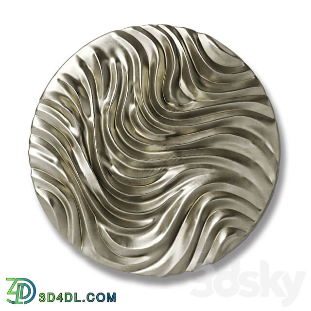 Round Wall panel Wave Circle wall panel 3D Models