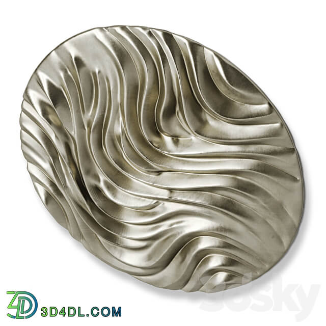 Round Wall panel Wave Circle wall panel 3D Models