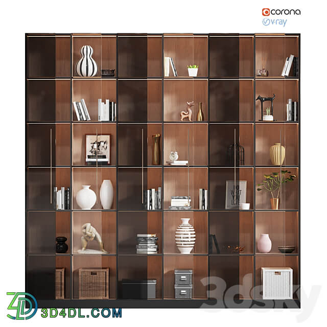 Wardrobe with decor 12 Wardrobe Display cabinets 3D Models 3DSKY