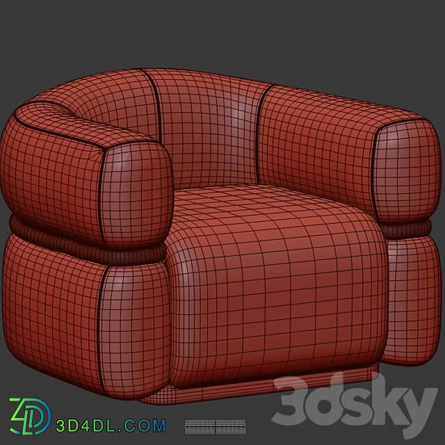 Malibu Armchair by Dooq 3D Models 3DSKY