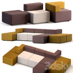 Modular sofa upholstered furniture 3D Models 3DSKY 