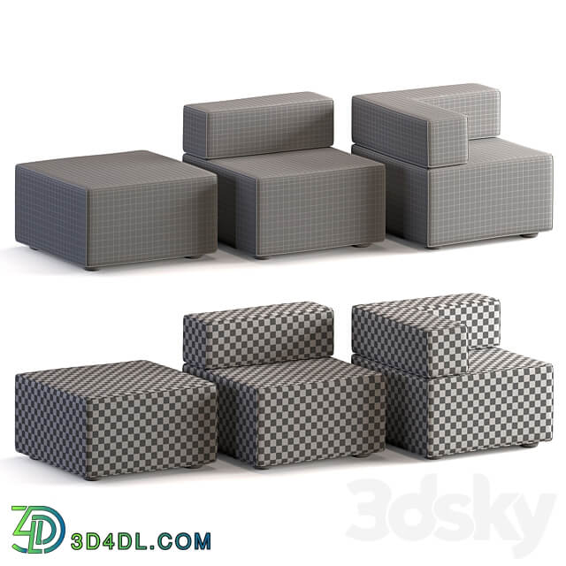 Modular sofa upholstered furniture 3D Models 3DSKY