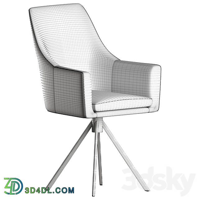 HALF ARMCHAIR MIAMI ON METAL SUPPORT 3D Models 3DSKY