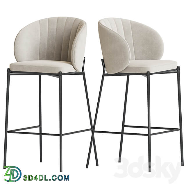 Bar stool cruz shell 3D Models 3DSKY