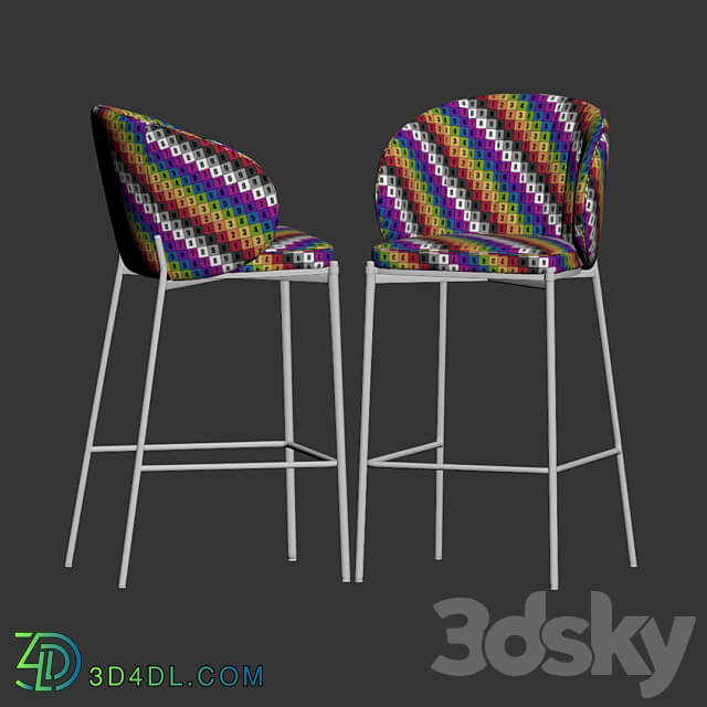 Bar stool cruz shell 3D Models 3DSKY