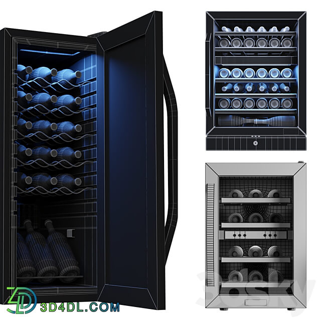 Under Counter Wine Fridges Collection 3D Models 3DSKY