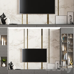 tv wall set 01 3D Models 3DSKY 