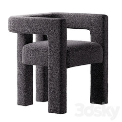 CB2 Stature Black Chair 3D Models 3DSKY 