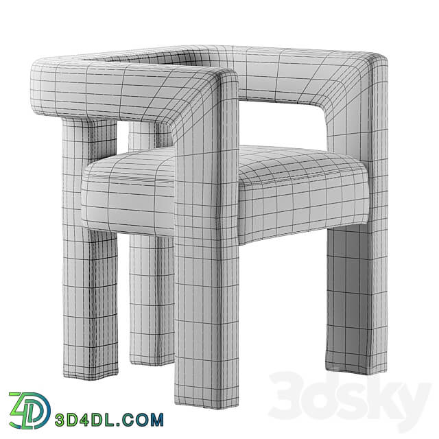 CB2 Stature Black Chair 3D Models 3DSKY