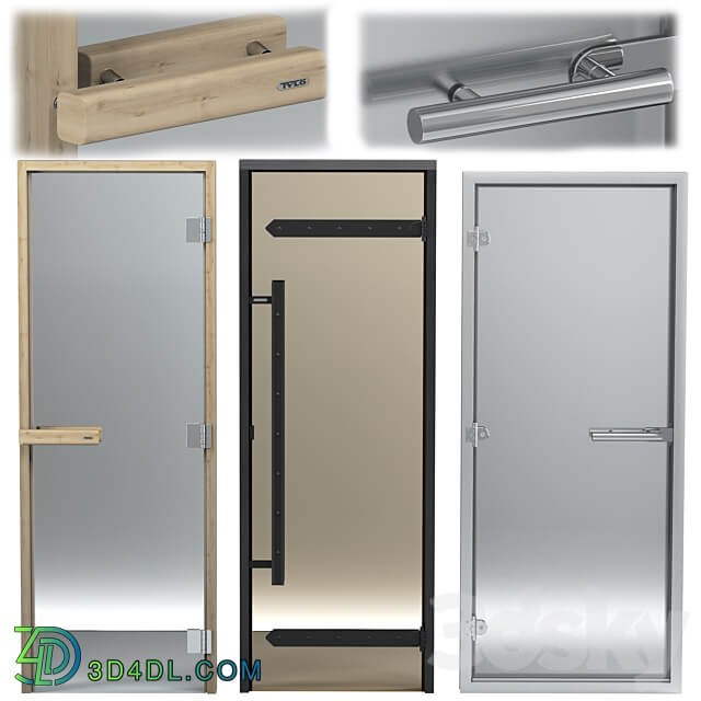 Turkish sauna glass doors hamam set 2 3D Models 3DSKY