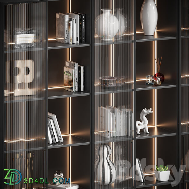 Wardrobe with decor 16 Wardrobe Display cabinets 3D Models 3DSKY